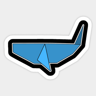 Whale Origami Sticker Style Design Sticker